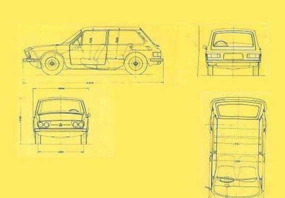 Volkswagen Brasilia (1980) (Volzwagen Brasilia (1980)) - drawings (drawings) of the car